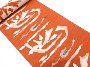 アンティーク　抽象模様織り出し　八寸帯地反物